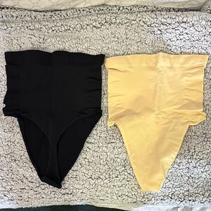 2 pairs High-Waist Seamless thong shape wear size large